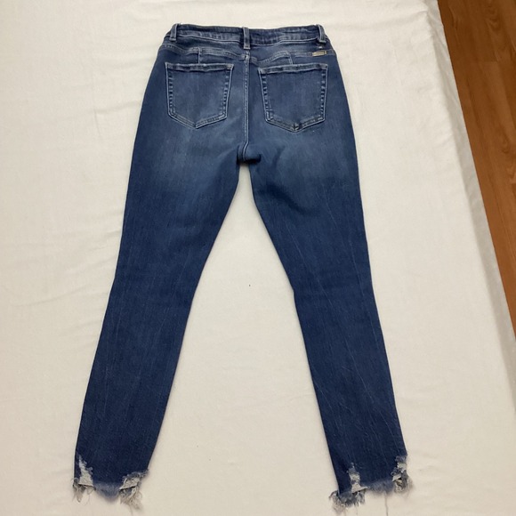 KanCan Jeans Women Size 28 Dark Wash Distressed Skinny Capri High Rise size 28 - Picture 11 of 11